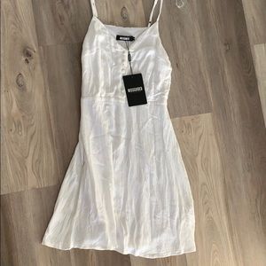 New Missguided white sundress size 2